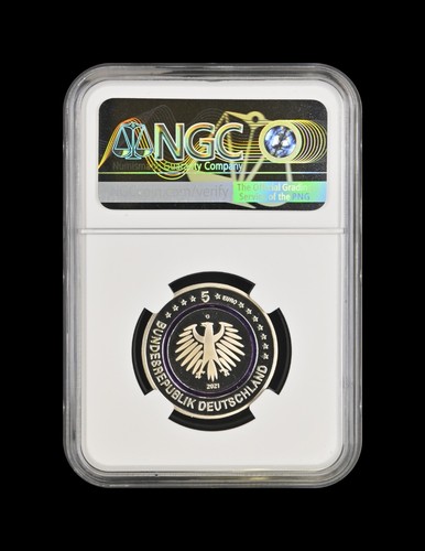 GERMANY. 2021, 5 Euro - NGC PF70 - Top Pop 🥇 Polar, Karlsruhe, Polymer - Picture 7 of 11