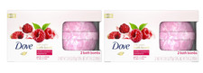 Dove Milk Swirls Vanilla Raspberry Creamsicle Bath Bombs 2.8 oz Twin Pack 2 Box