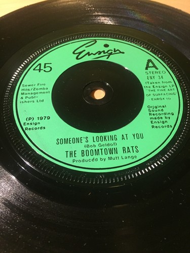 BOOMTOWN RATS - SOMEONE'S LOOKING AT YOU - 1979 7" Single Ensign ENY 34 - Bild 3 von 4