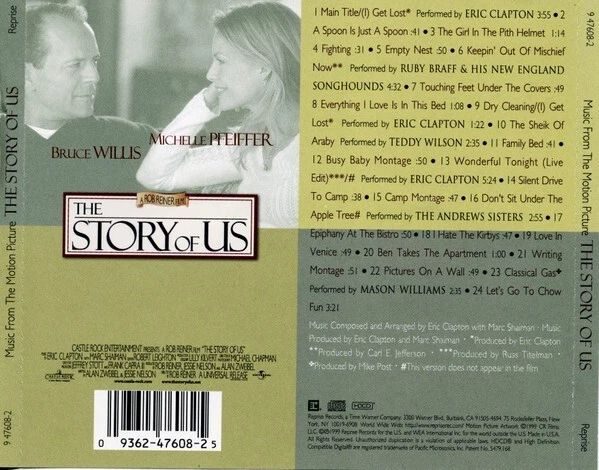 The Story Of Us Film Soundtrack CD 1999 HDCD OST Eric Clapton/Ruby Braff - Image 2 of 4