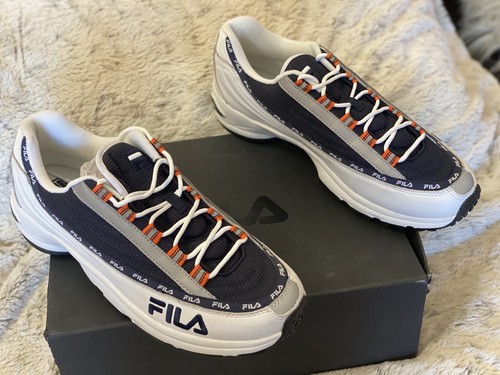 white and blue filas