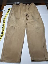 Carhartt B111 BRN Blanket Lined Carpenter Pants Distressed Grunge Straight Men s