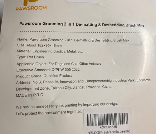 Pawsroom Dog Brush Pro T10 Fluffy Hair De-Matting De-Shedding Brush Groomer - Picture 4 of 4