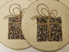Cynthia Rowley Set of 4 Beaded Chargers Placemats Christmas Present Holiday 15" — photo 8