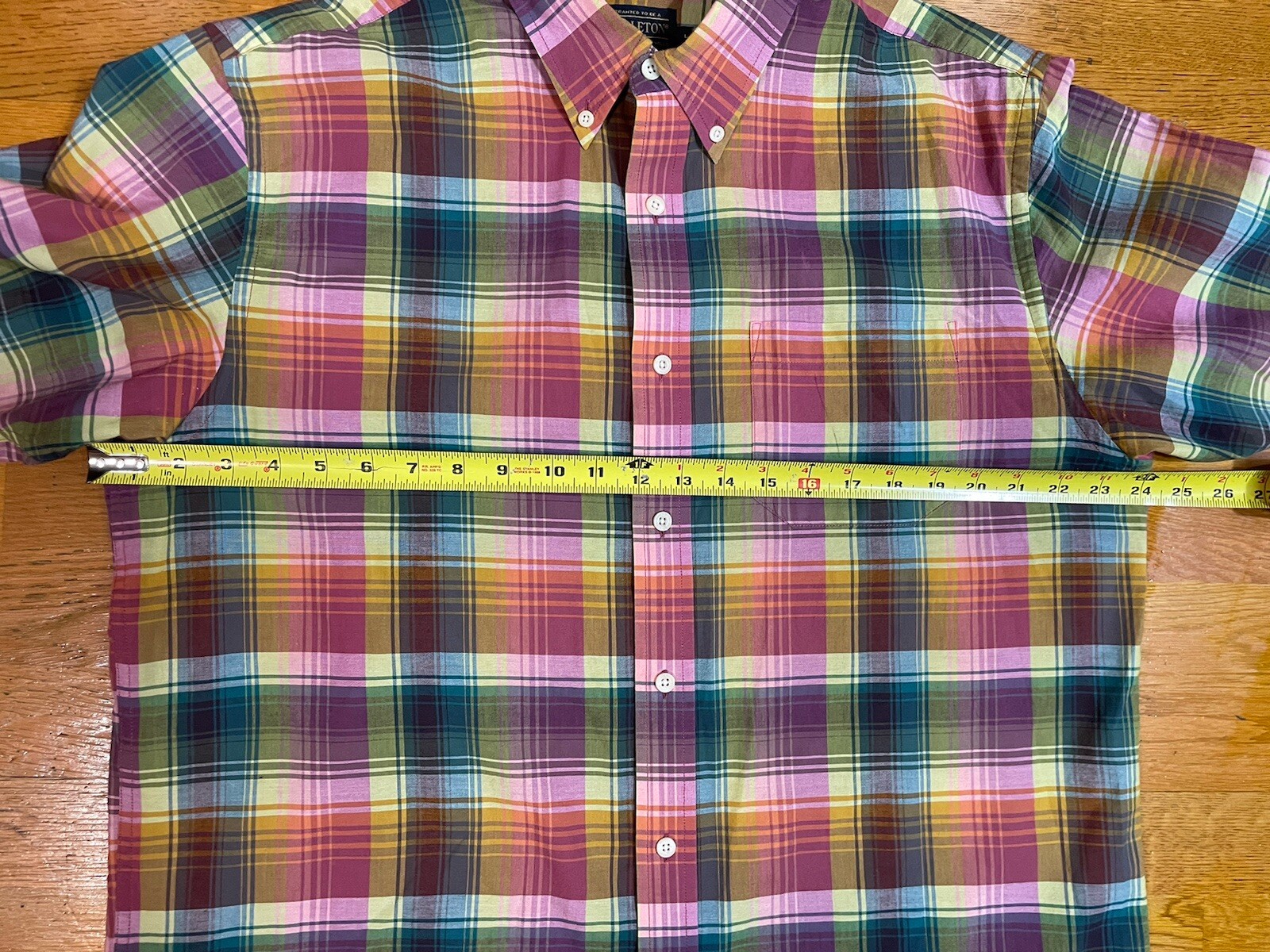 Surf Pendleton Plaid Button Down Short Sleeve Cas… - image 8