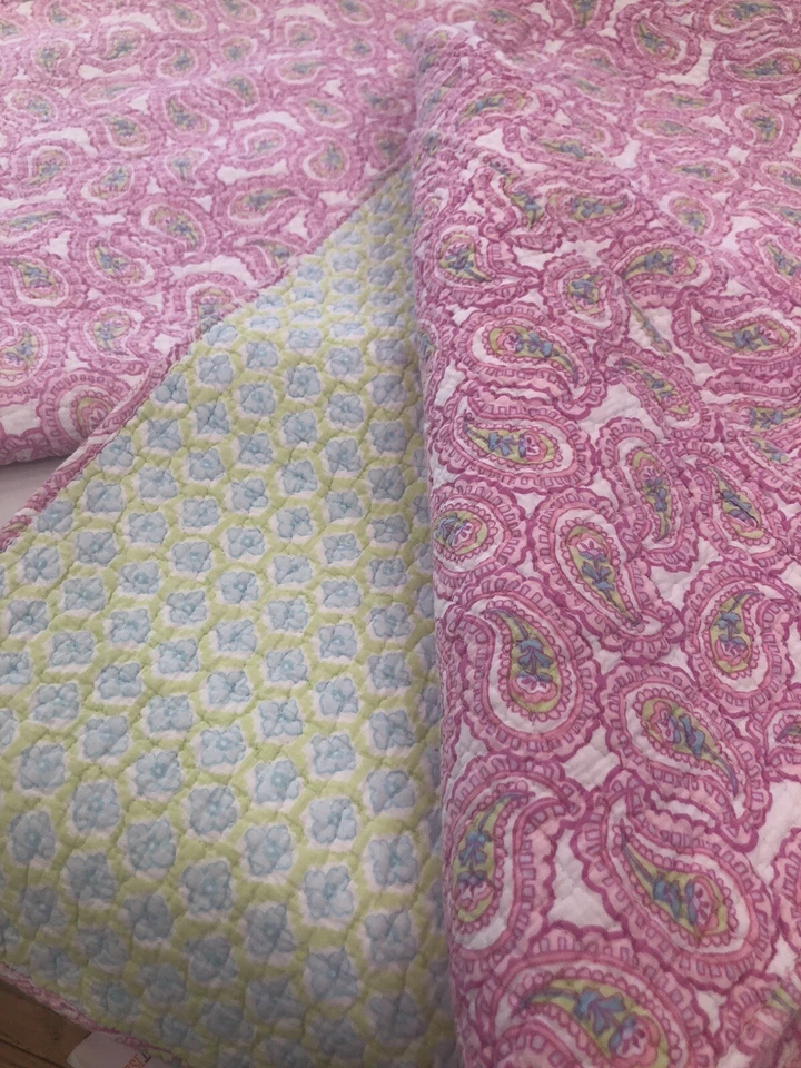 Edredón doble ELEPHANT ISLAND rosa cachemira verde pavo real púrpura floral bordado Foto 4 de 4