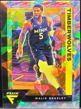 2020-21 Panini Flux Malik Beasley Cracked Ice #104 Timberwolves C001