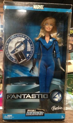 新品 INVISIBLE WOMAN BARBIE DOLL Barbie Marvel Fantastic Four Invisible Woman Mattel New In
