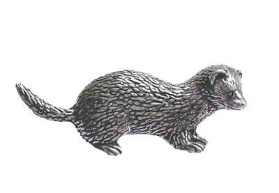 Ferret "Birds, Animals &amp; Nature" Hand Made In UK Pewter Lapel Pin Badge