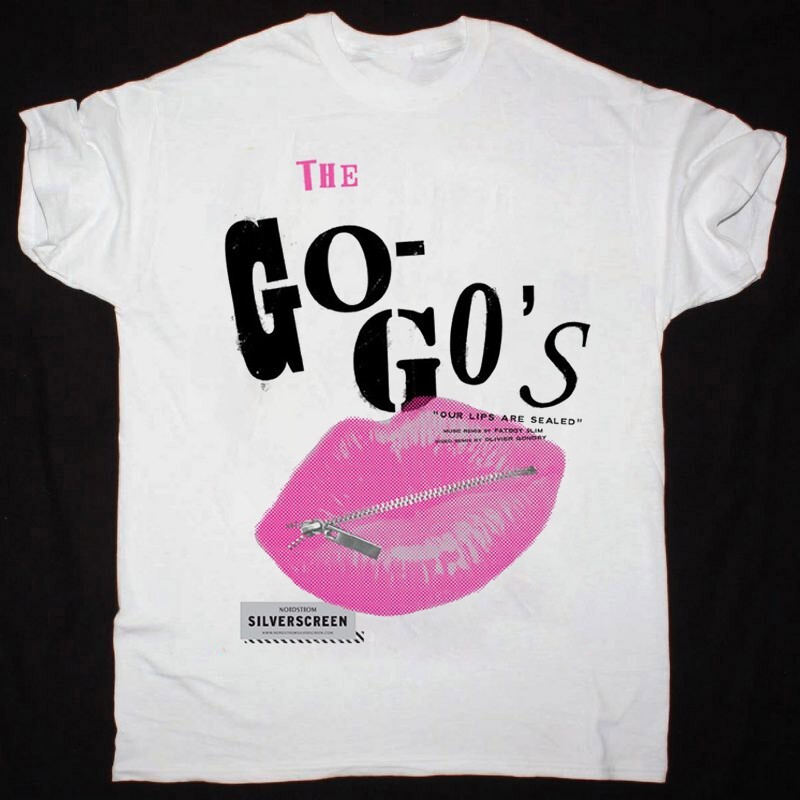 The Go-Go's Band Short Sleeve Cotton White All Size Shirt NT1738