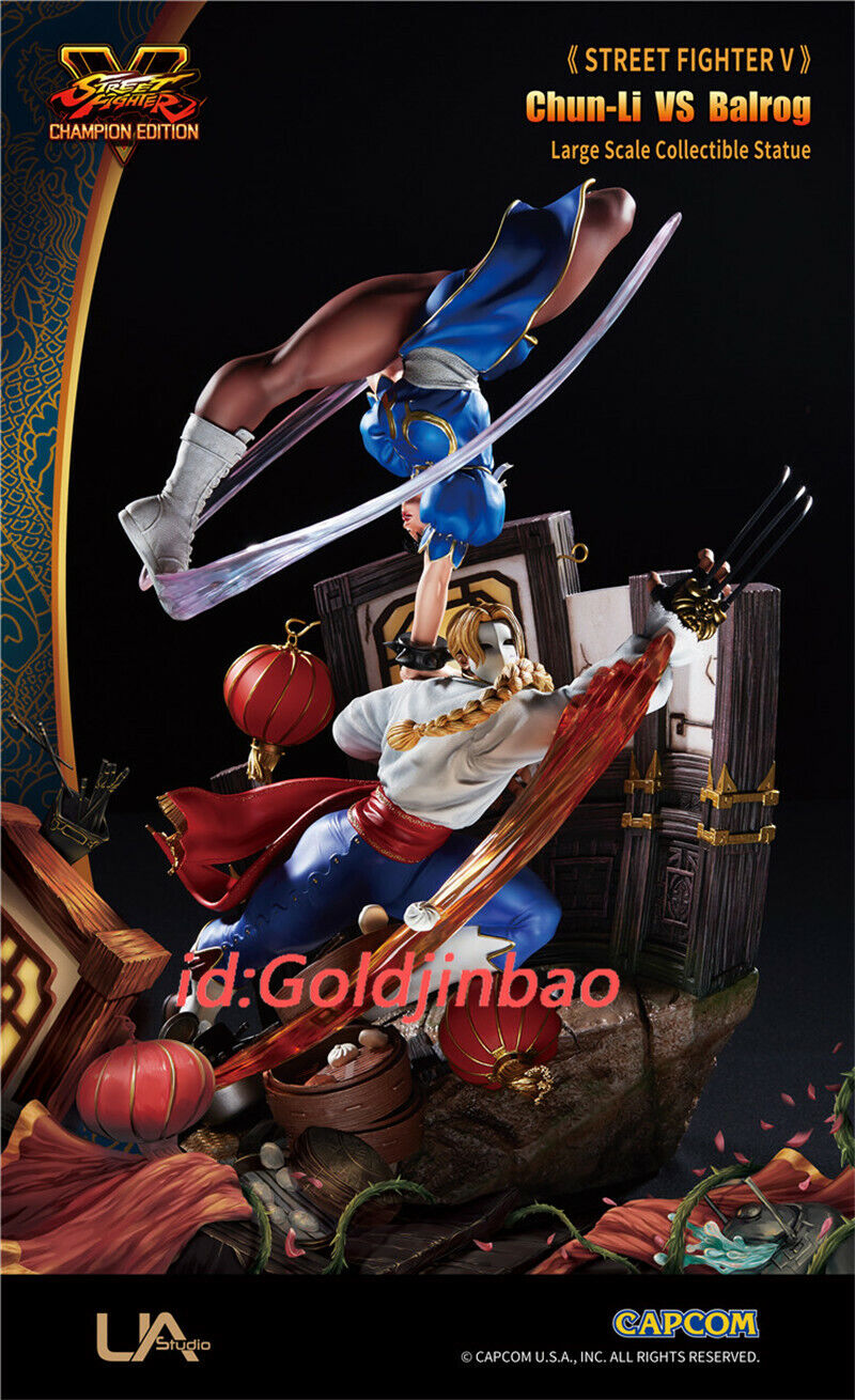 Unique Art Street Fighter Ryu VS Vega Resin Statue Pre-order 1/6 Scale  H47cm Hot