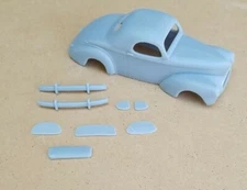 ABS-LIKE RESIN 3D PRINTED 1/43 1941 WILLYS COUPE BODY. GASSER DRAG