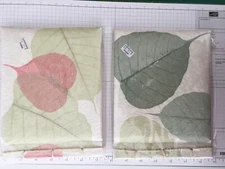 Journal - handmade paper cover with leaves - stab bound