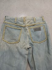 Maverick Vintage 70s Studded Disco Jeans. 28x30 Cowboy Cool Rare