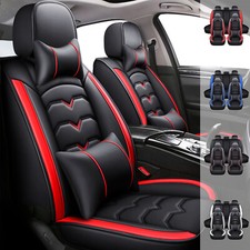 For 2000-2024 Nissan Sentra Kicks 5-seat Car Cover Full Set Pu Leather Protector