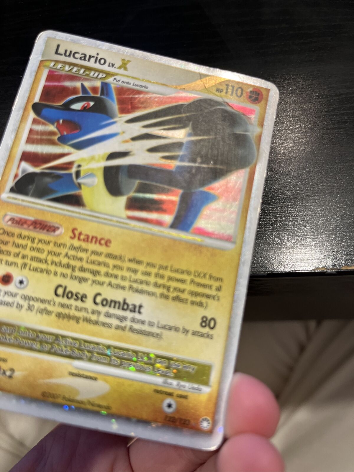 Carta de Jogo: Lucario LV.X (Pokémon TCG(Mysterious Treasures Set)  Col:PKM-MTS-EN122