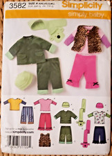 Simplicity Sewing Pattern 3582 Baby Sizes XXS to L Pants Jacket Vest  UNCUT 2007