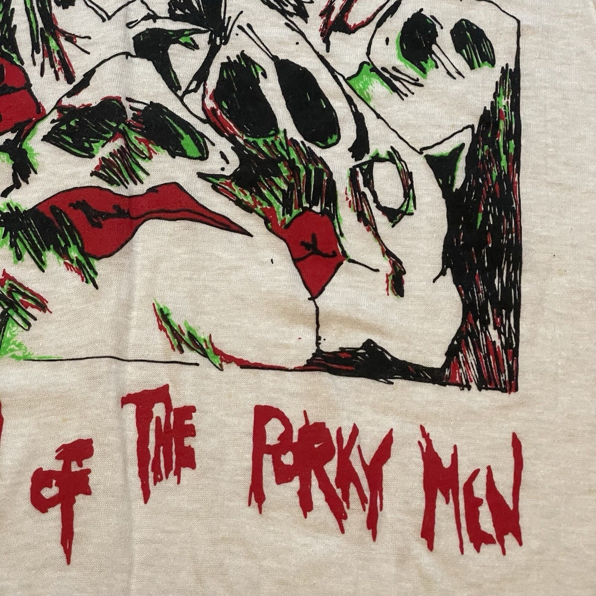 Vintage 80s English Dogs Shirt Size Large Punk Metal Thrash Rock 