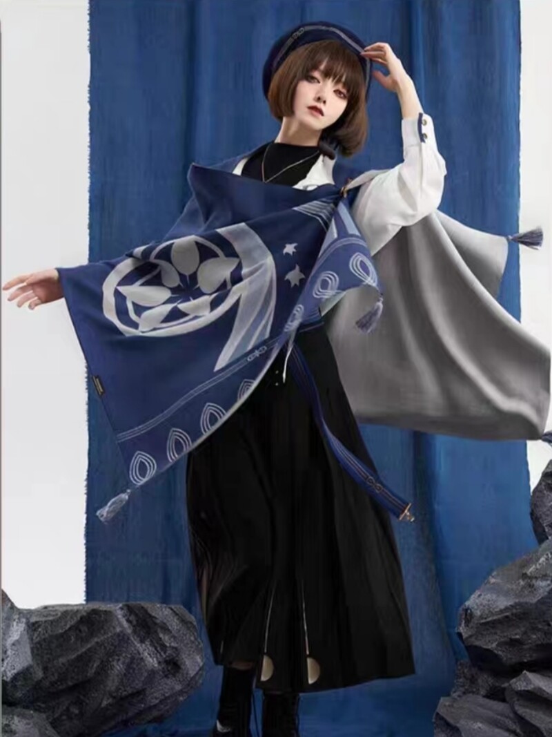 Fashion Scarf Genshin Impact Anime Warmth Muffler Wanderer Neck Scarf Christmas