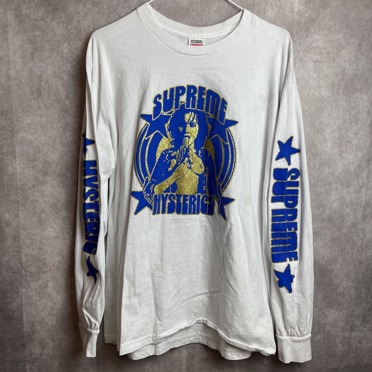 Supreme HYSTERIC GLAMOUR White L/S Tee SS21 Adult Size Large L 