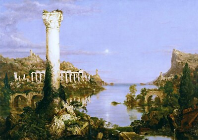 1614 The Course of Empire Desolation Painting by T. Cole - Giclée Fine Art Print