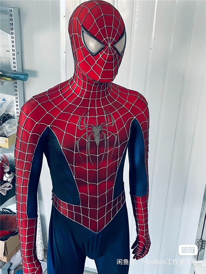 Original Toby Spiderman Costume Polyester 3D Stereo Coating Line Suit ...