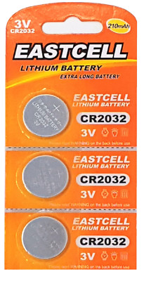 3 x CR2032 3V Lithium Batterie (210 mAh) DL2032,ECR2032,L14,5004LC,EA-2032C