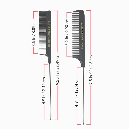 Allegro Combs XL Pintail Rat Tail Combs Parting Combs Metal Tail Foiling Combs - 第 26/38 張圖片