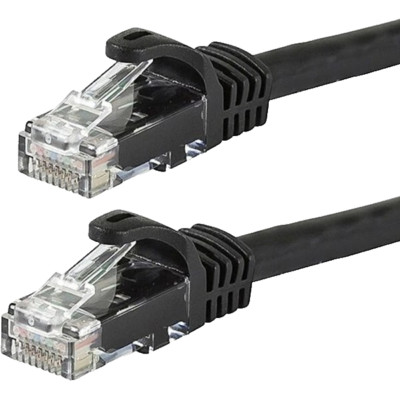 NEW Cat6 Ethernet Cable 50ft Black UTP 24AWG High-Speed LAN Patch Cord