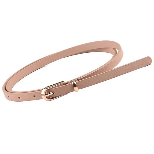 Dress Jeans Strap Belt - 1cm Faux Leather Skinny Waistband Adjustable Pin Buckle - Picture 18 of 19