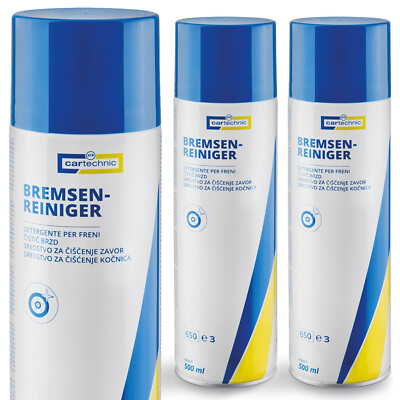 3x Cartechnic Bremsenreiniger Spraydose 500ml Entfetter Teilereiniger