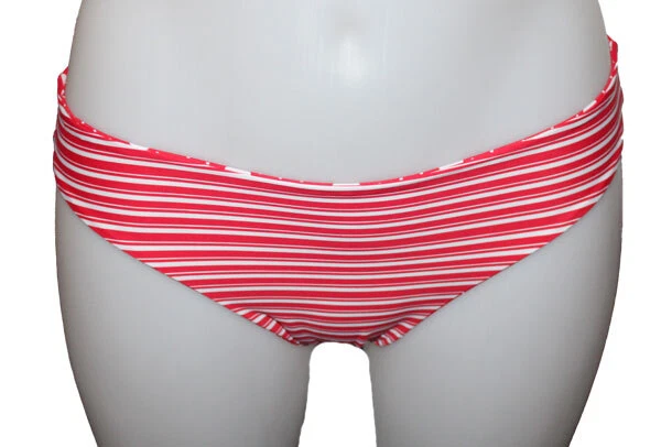 BIKINI SLIP BIKINIHOSE GESTREIFT / GEPUNKTET MOONTIDE ROT WEISS WENDBAR 38 NEU - Bild 4 von 4