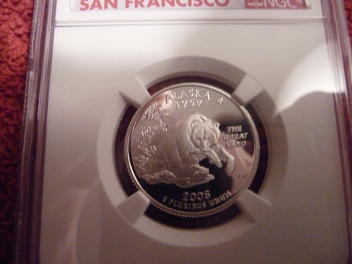 2008 s silver proof Alaska statehood quarter NGC PF 70 Ultra Cameo - Picture 3 of 4