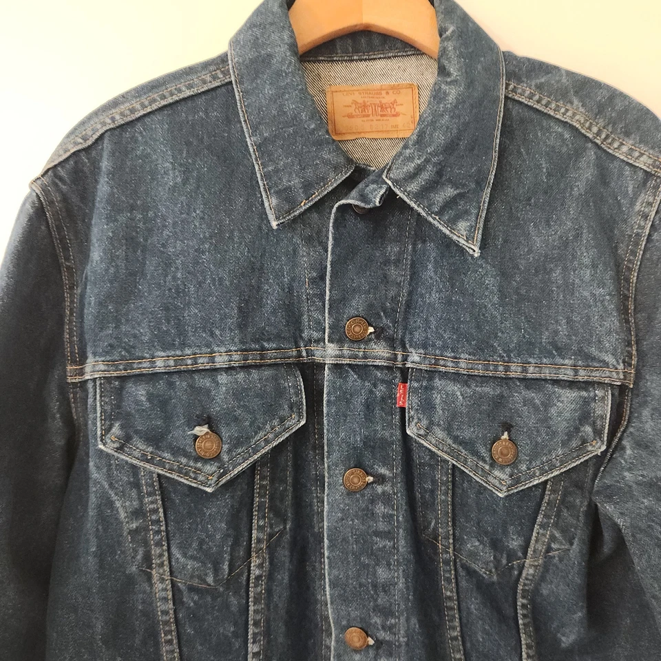Chaqueta vaquera vintage años 70 Levis Trucker tipo III 70505 0217 hecha en EE. UU. talla 42 Foto 4 de 4