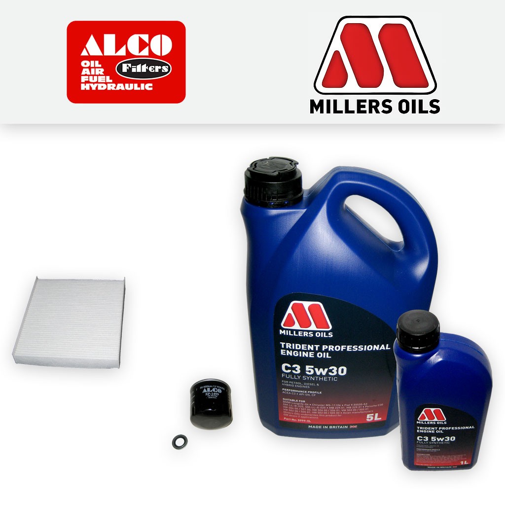 SERVICE KIT for DACIA SANDERO 1.5 DCI OIL CABIN FILTERS +OIL (2012-2018)