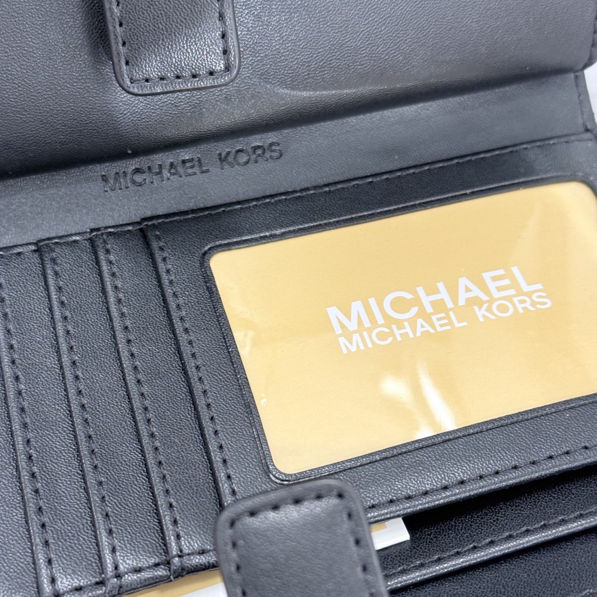 Michael Kors Jet Set Travel Double Zip Wristlet Wallet MK Logo