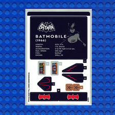 New LEGO Batman Classic TV Series Batmobile 76188 Sticker Sheet Qty 1