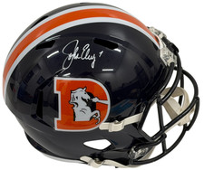 John Elway Signed Denver Broncos Full Size Speed Replica Helmet Beckett Witness