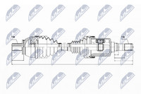 NTY Antriebswelle NPW-VV-033 FüR Volvo S60 2 134 V60 1 155 S80 124 V70 3 135