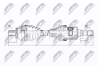 NTY Antriebswelle NPW-VV-033 FüR Volvo S60 2 134 V60 1 155 S80 124 V70 3 135