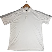 Callaway Mens XXL White Grey Opti-Dri Short Sleeve Golf Polo Shirt Performance