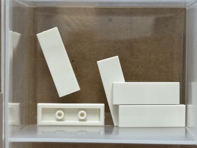 LEGO Parts - White Tile 1 x 3 - No 63864 - QTY 5