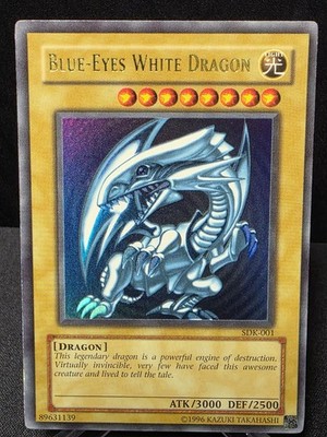 Blue-Eyes White Dragon SDK-001 Unlimited Holo Yu-Gi-Oh! Vintage Clean LP+/NM-