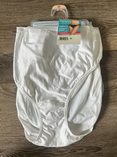 2 Pairs Radiant Vanity Fair Hi Cut Underwear Comfort Stretch White Blue 4XL 11