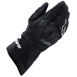 Alpinestars SP-9 Motorcycle Racing Sport Leather Gloves - Black / White