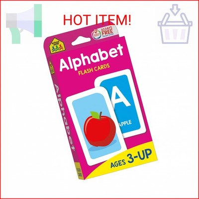 School Zone Alphabet Flash Cards: 56 Cards, Toddler, Preschool, Learn the ABC's,