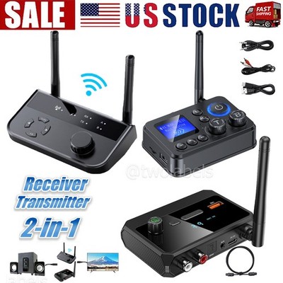 Bluetooth 5.3 Transmitter Receiver Long Range For TV Home Stereo Audio Adapter