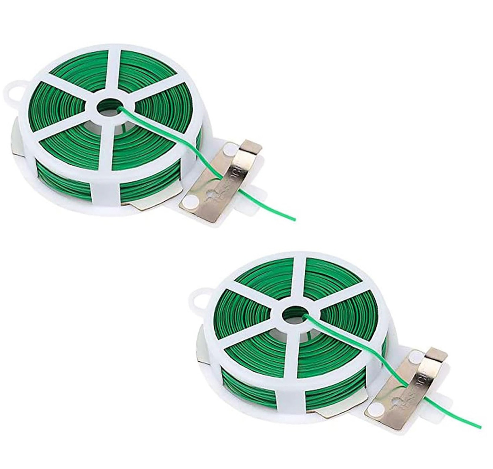 Alambre de jardín con cortador, 2 piezas en total 656 pies/200 metros alambre de hierro suave Horti...