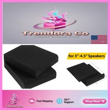 Dampening Foam Pads for Studio Monitors - Fits 3-4.5 Inch Speakers, Pair