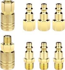 8 Pack Air Hose Fittings 1/4-Inch NPT Quick Connect Air Compressor Fittings, Uni